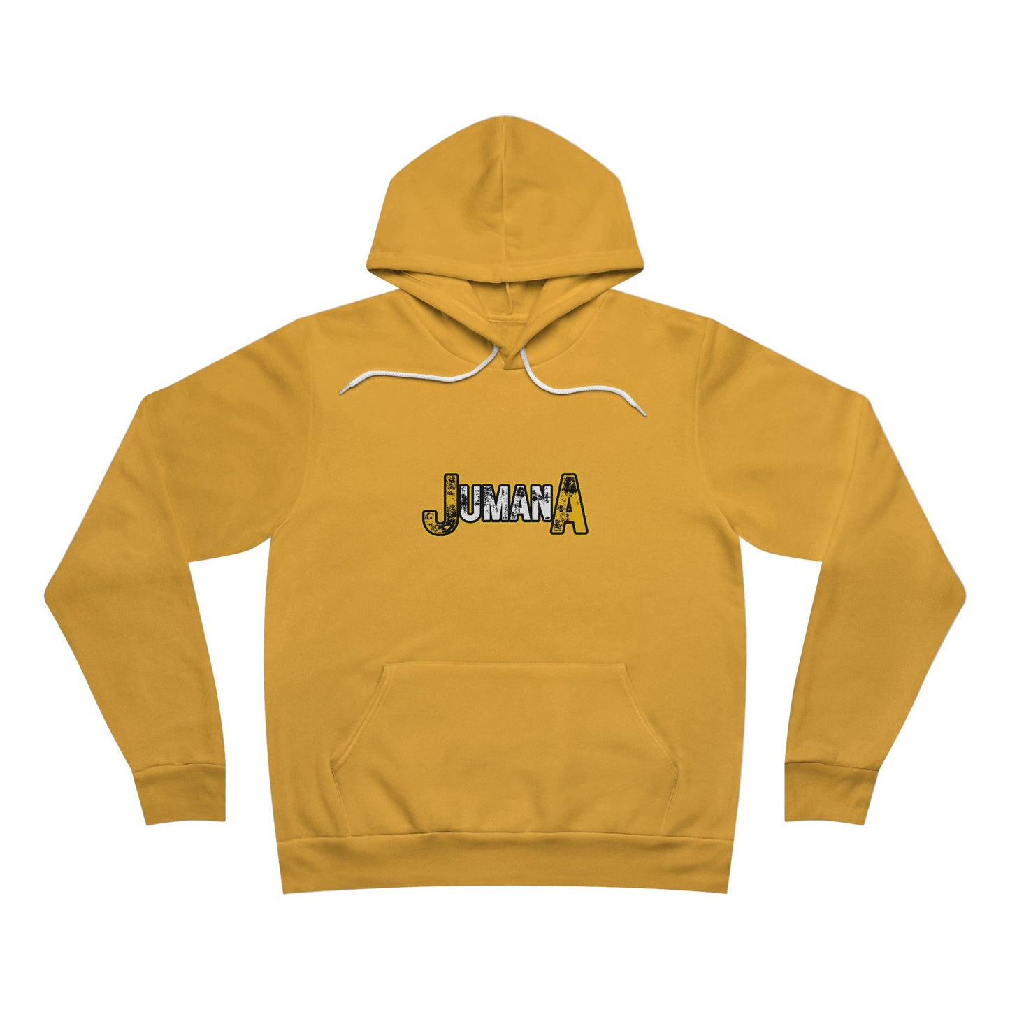 Jumana Grunge Premium Hoodie – Distressed Logo Streetwear on Bella+Canvas 3719